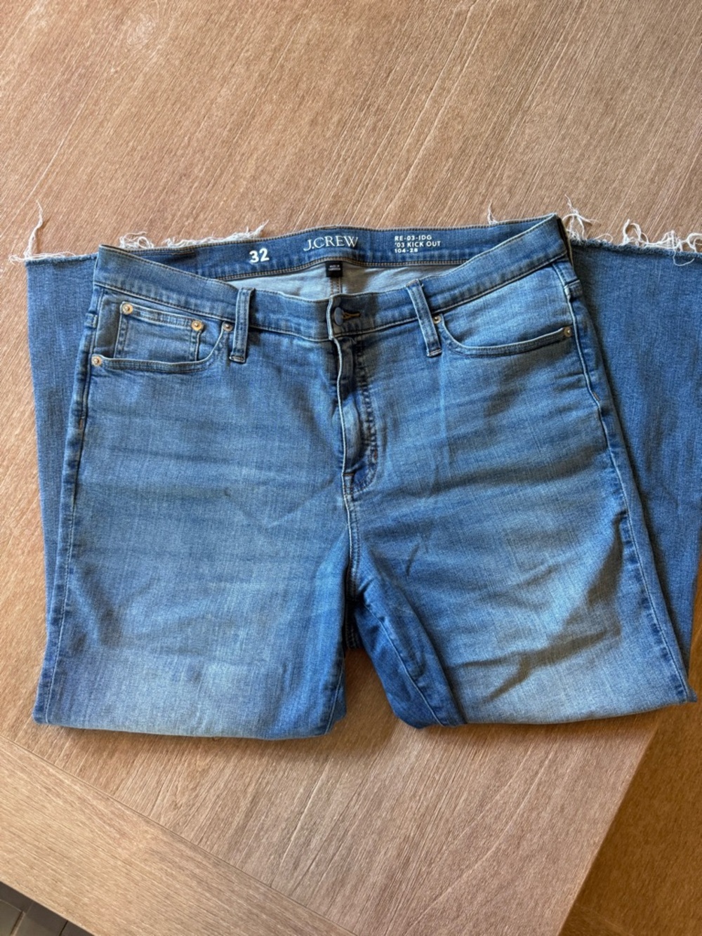 J.CREW Women's Medium Blue Kick-Out Jeans